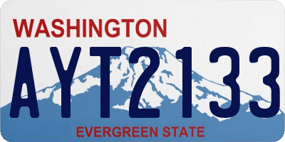 WA license plate AYT2133