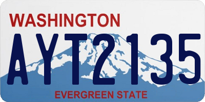 WA license plate AYT2135
