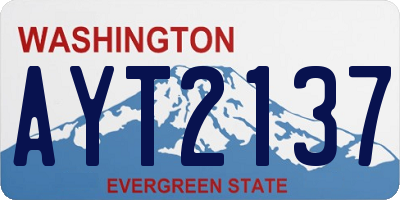 WA license plate AYT2137