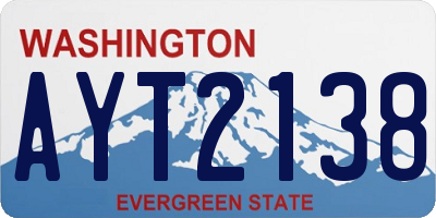 WA license plate AYT2138