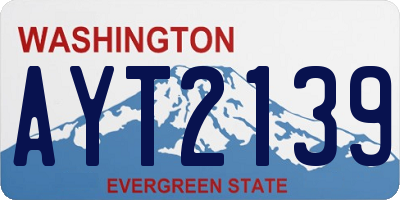WA license plate AYT2139