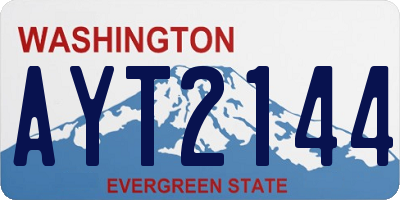 WA license plate AYT2144