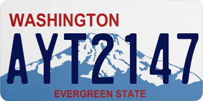 WA license plate AYT2147