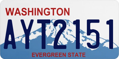 WA license plate AYT2151