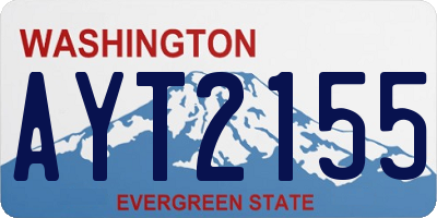 WA license plate AYT2155