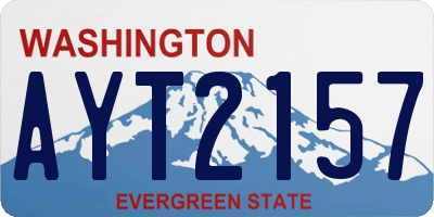 WA license plate AYT2157