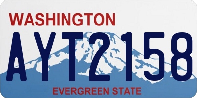 WA license plate AYT2158