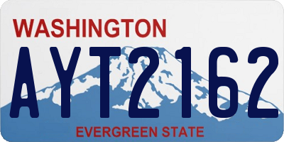 WA license plate AYT2162