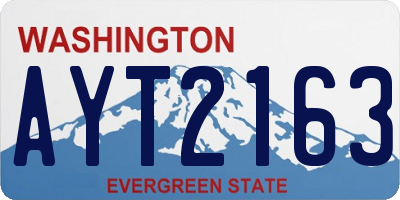 WA license plate AYT2163