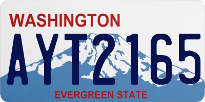 WA license plate AYT2165