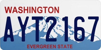 WA license plate AYT2167