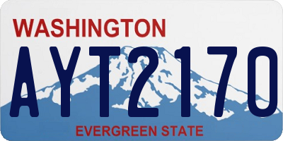 WA license plate AYT2170