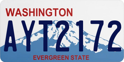WA license plate AYT2172