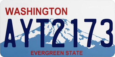 WA license plate AYT2173