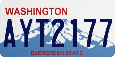 WA license plate AYT2177