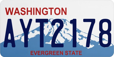 WA license plate AYT2178