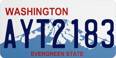 WA license plate AYT2183