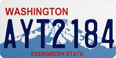 WA license plate AYT2184