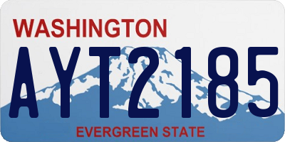 WA license plate AYT2185