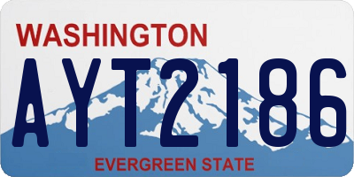 WA license plate AYT2186