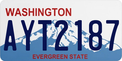 WA license plate AYT2187