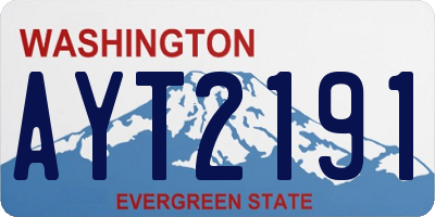 WA license plate AYT2191