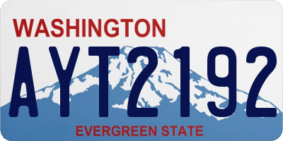 WA license plate AYT2192