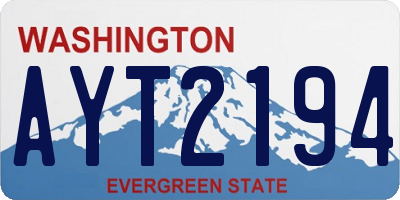 WA license plate AYT2194