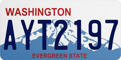 WA license plate AYT2197