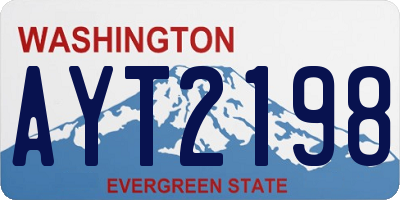 WA license plate AYT2198