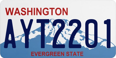WA license plate AYT2201
