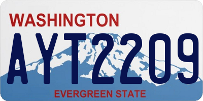 WA license plate AYT2209