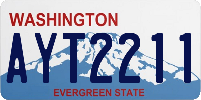 WA license plate AYT2211