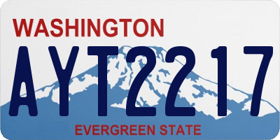 WA license plate AYT2217