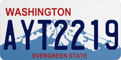 WA license plate AYT2219
