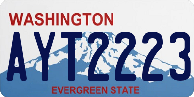 WA license plate AYT2223