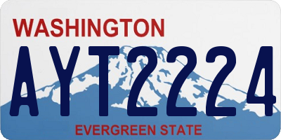WA license plate AYT2224