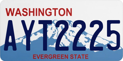 WA license plate AYT2225