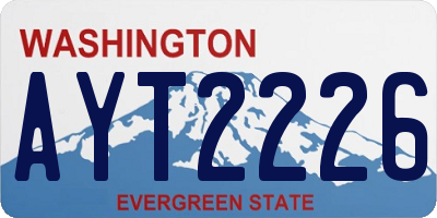 WA license plate AYT2226