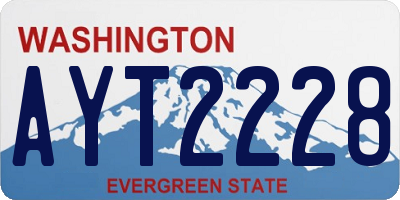 WA license plate AYT2228