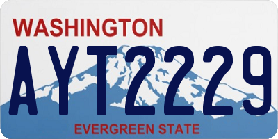 WA license plate AYT2229