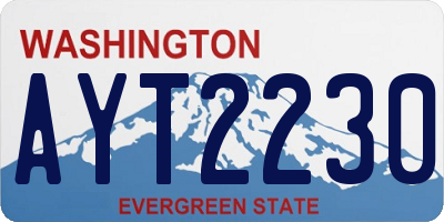 WA license plate AYT2230
