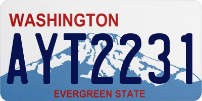 WA license plate AYT2231