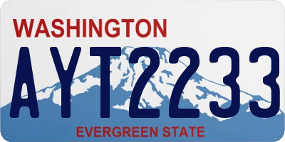 WA license plate AYT2233