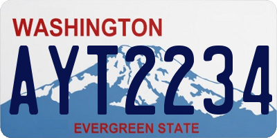 WA license plate AYT2234