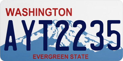 WA license plate AYT2235