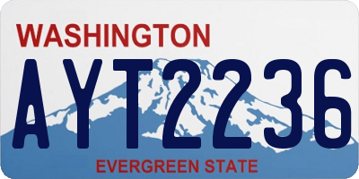 WA license plate AYT2236