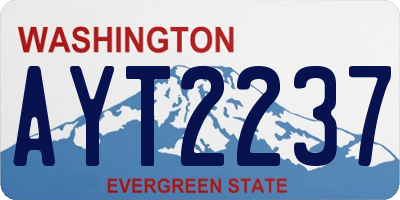 WA license plate AYT2237