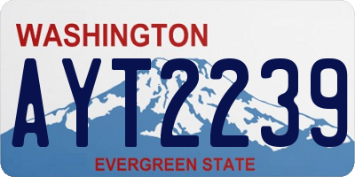 WA license plate AYT2239