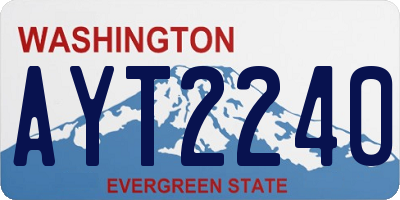 WA license plate AYT2240